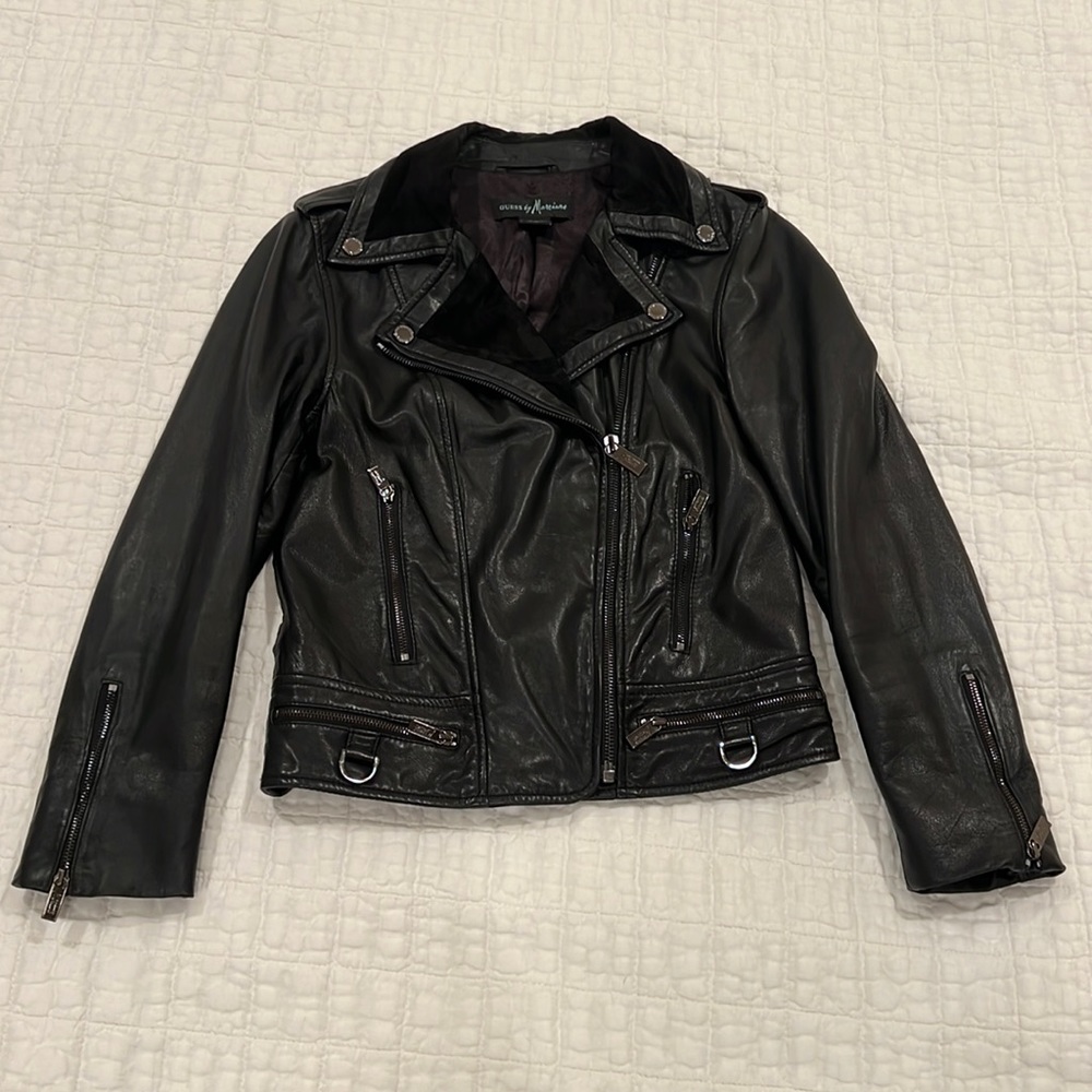 Guess by Marciano Leather Motorcycle Jacket